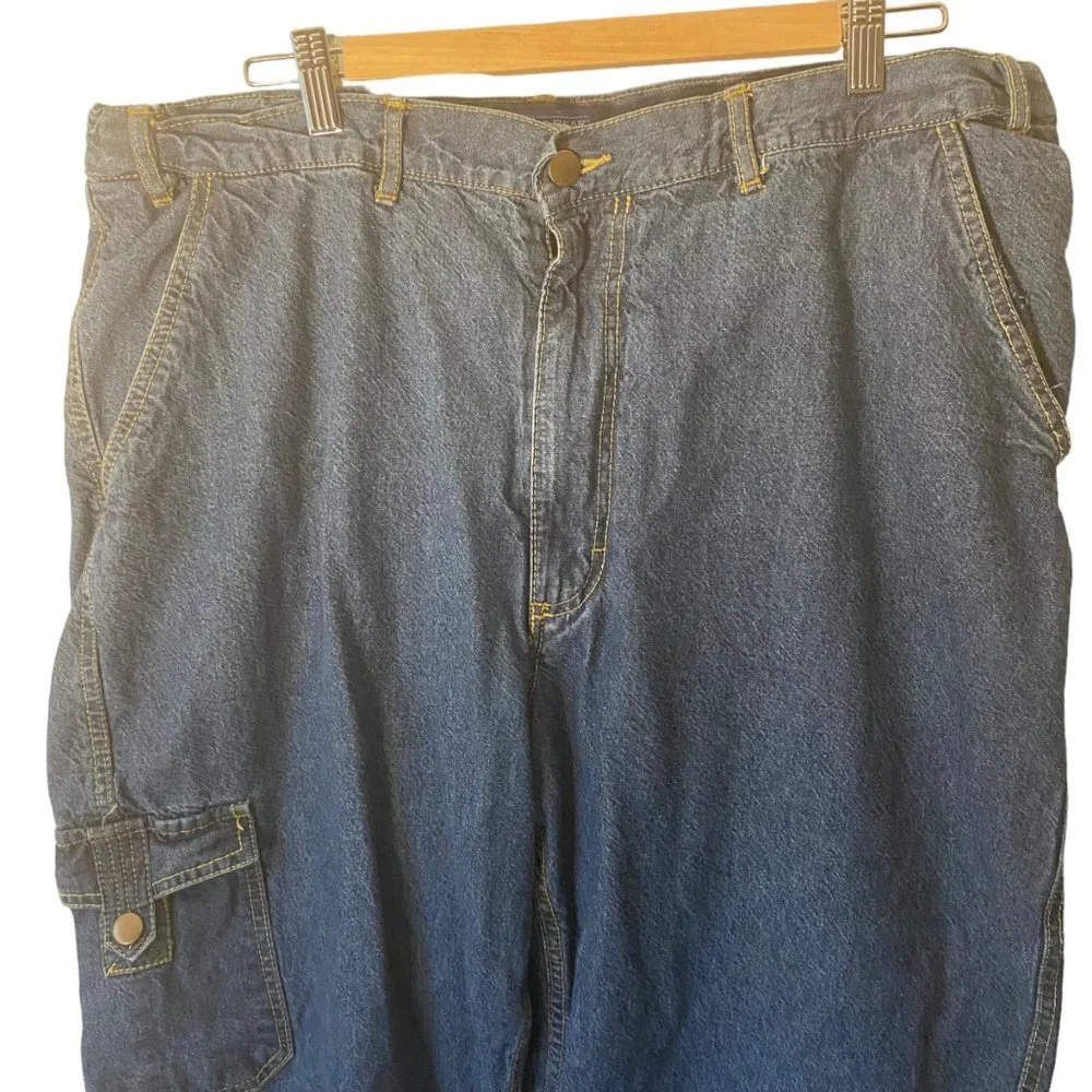 Haband's Arctic Bear flannel lined  cargo jeans pants‎ straight leg men 40M